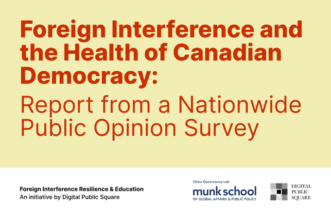 Foreign Interference and the Health of Canadian Democracy: Report from a Nationwide Public Opinion Survey